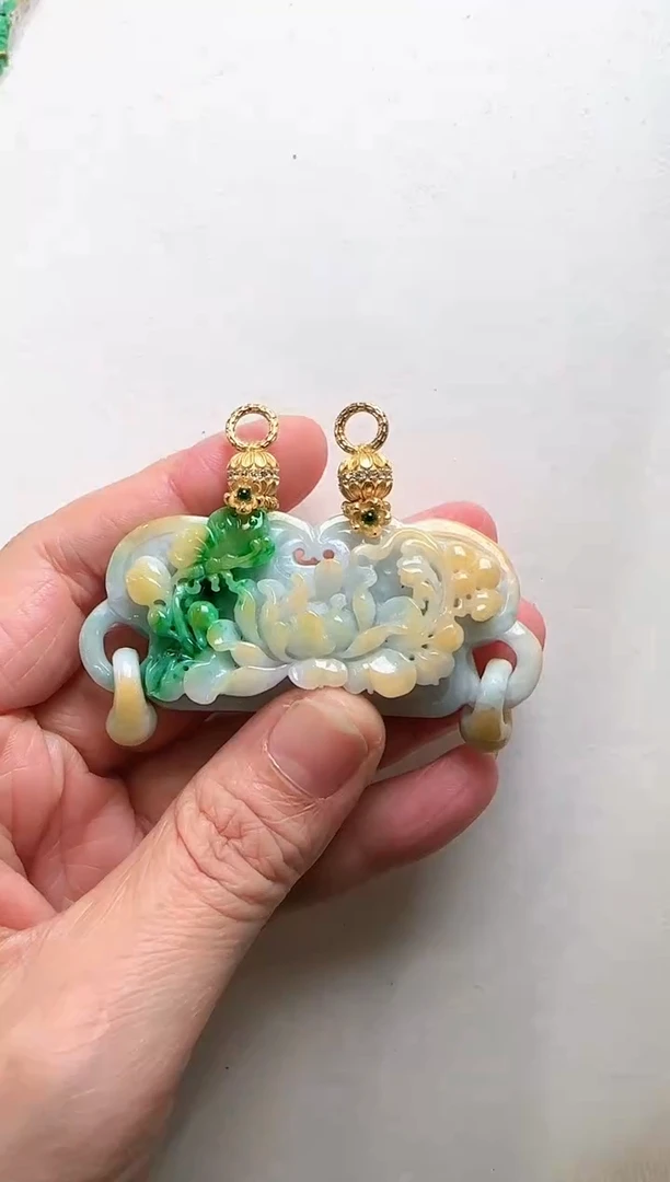 【闪购商品】翡翠颈饰银S925镶嵌国风