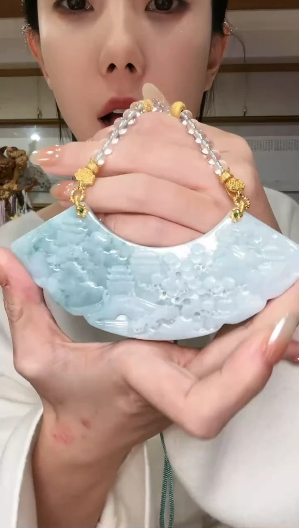 【闪购商品】翡翠颈饰银S925镶嵌国风