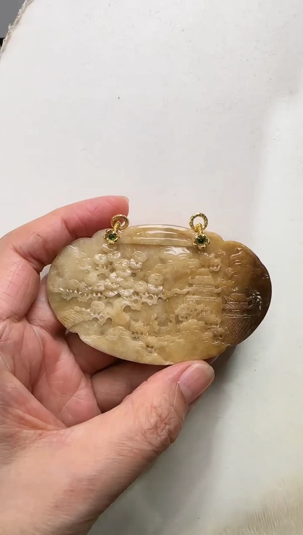 【闪购商品】翡翠颈饰银S925镶嵌国风