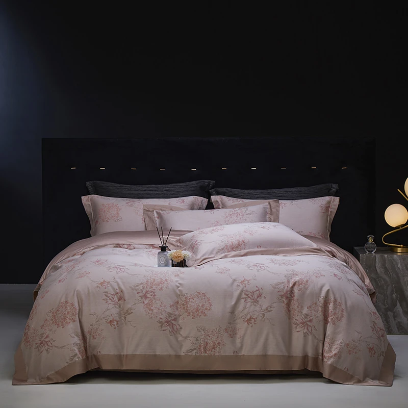 无尽夏色织提花款100支长绒棉四件套