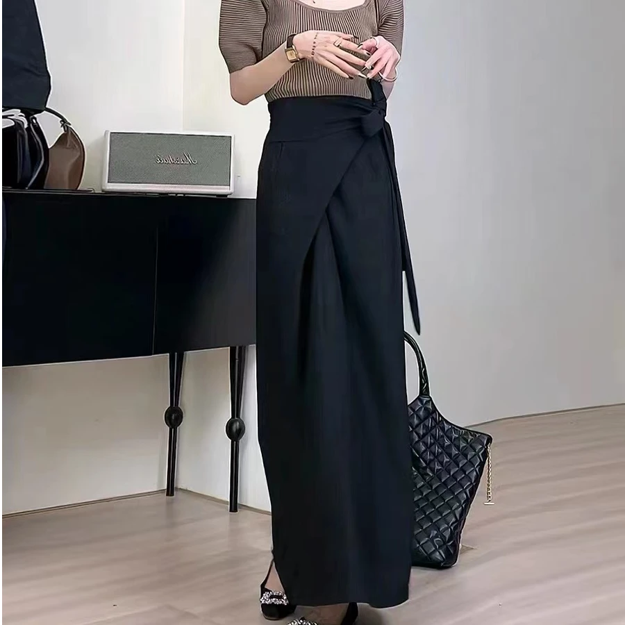 B106【朵拉外贸】年夏季新款小香风气质高级感时尚黑色半身裙