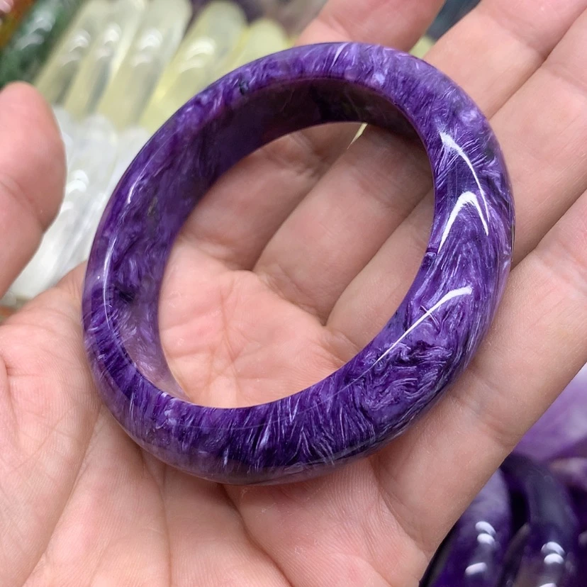 【闪购商品】查罗石（紫龙晶）手镯未镶嵌花*语