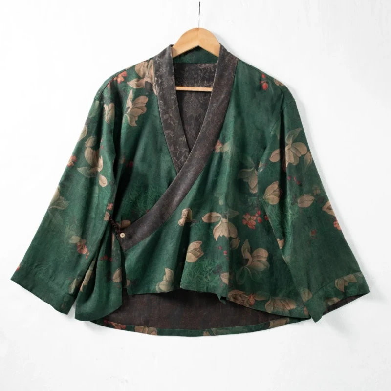 琬琬严选【青梅竹马】香云纱中式汉服外套女长袖上衣双面可穿