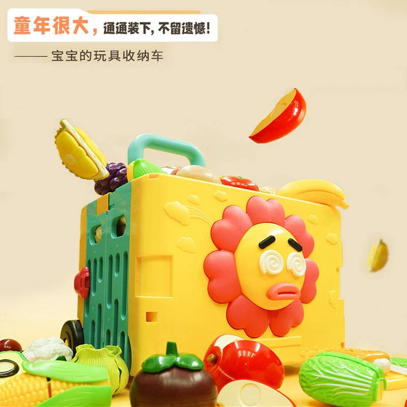 品质折叠手推车玩具过家家购物车切切乐超市男女孩儿童节孩子玩具