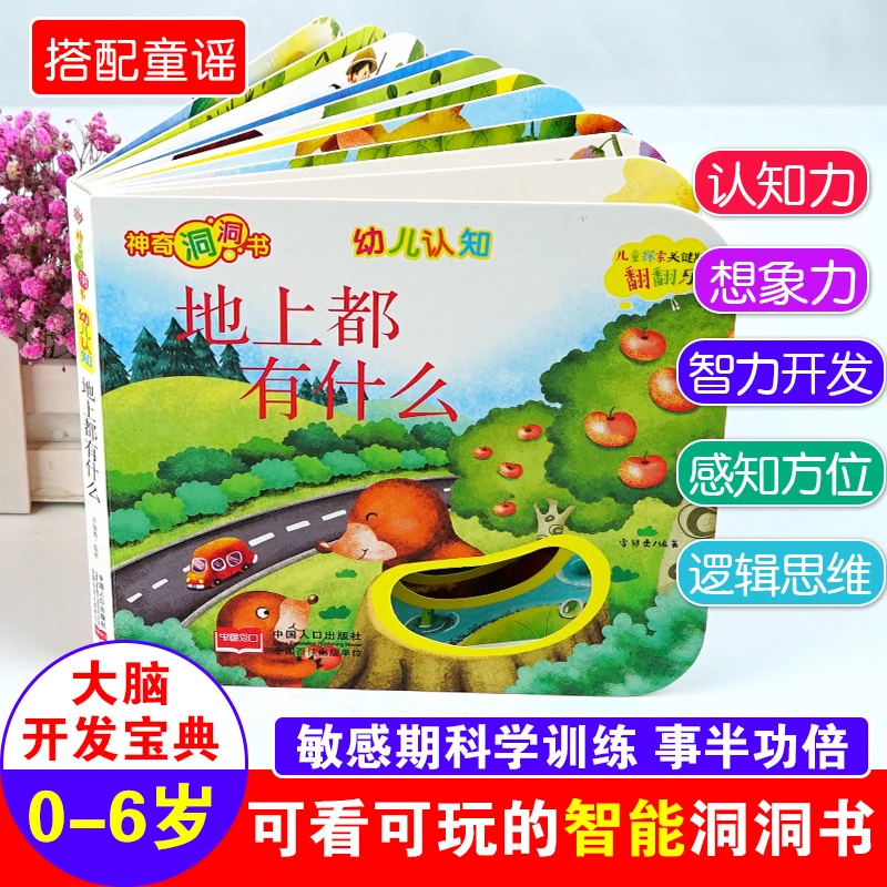 神奇洞洞书-幼儿认知系列：地上都有什么幼儿启蒙探索认知关键期V