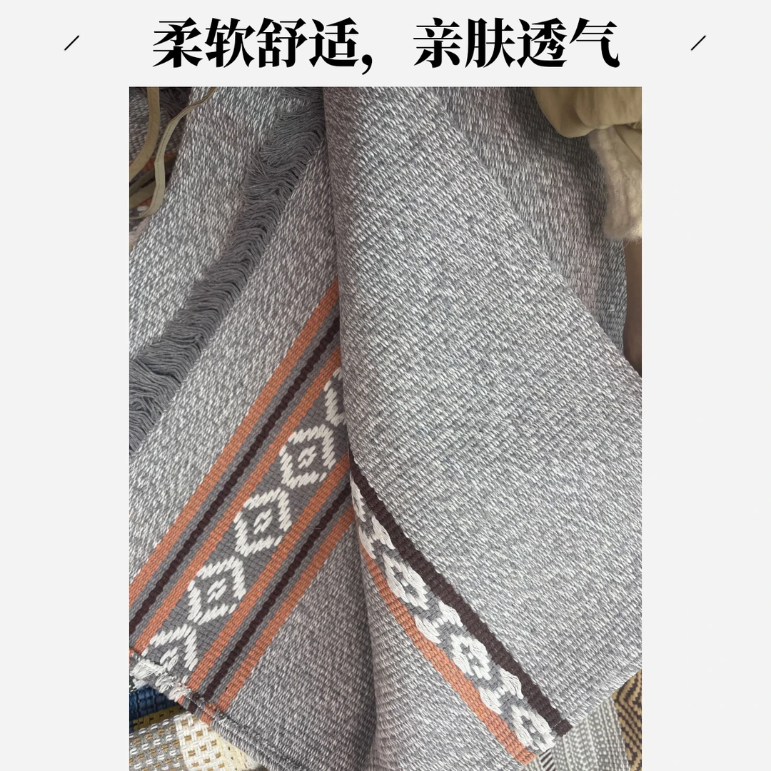 1 流苏浅灰 纯棉沙发垫【单片装】