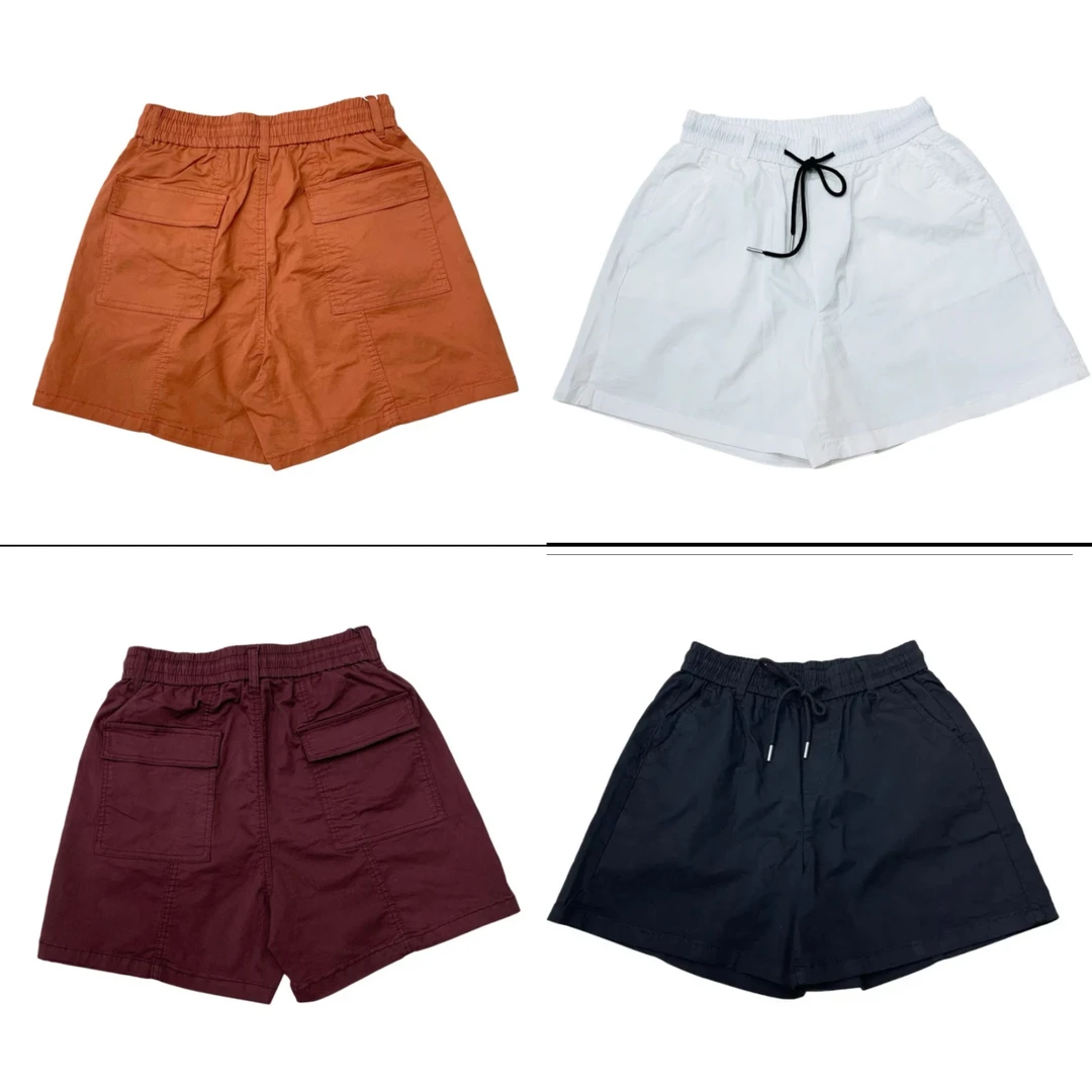 24048洋气时尚百搭腰抽绳三分休闲短裤（裤长44公分左右）