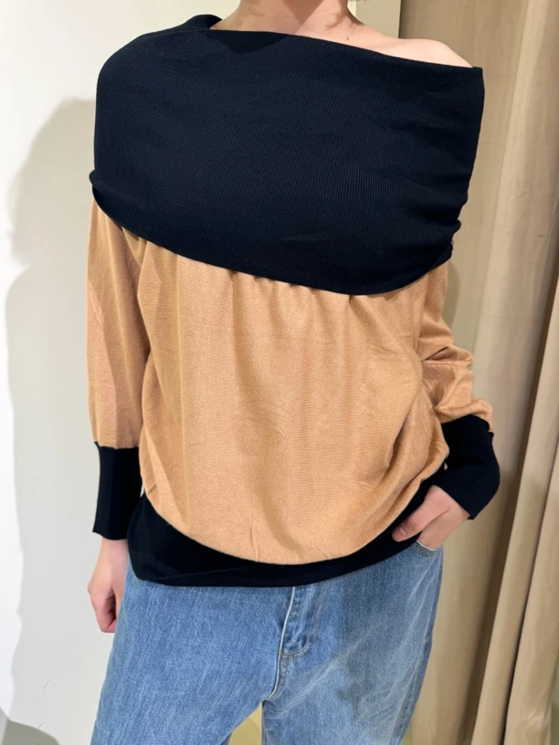 GIYAGH 2024 A/W 新款一字领毛衣