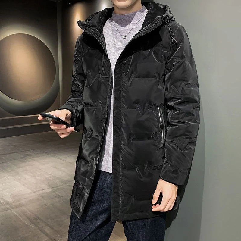 波司澄羽绒服男士中长款2023新款帅气加厚冬装秋冬季保暖连帽外套