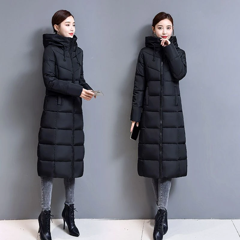 波司澄【反季清仓】羽绒棉服女中长款冬季新款棉衣过膝长款加厚修