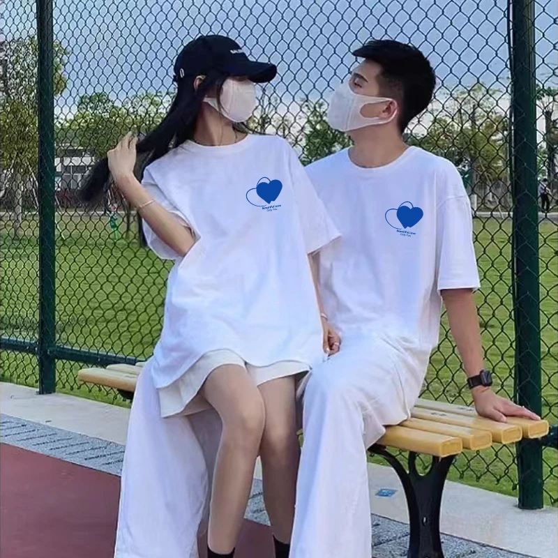 【纯棉2件套】情侣装夏装T恤2023新款disoo不一样小众设计感短袖