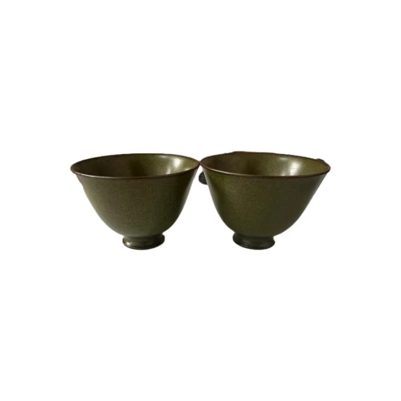 清  茶叶末 对杯