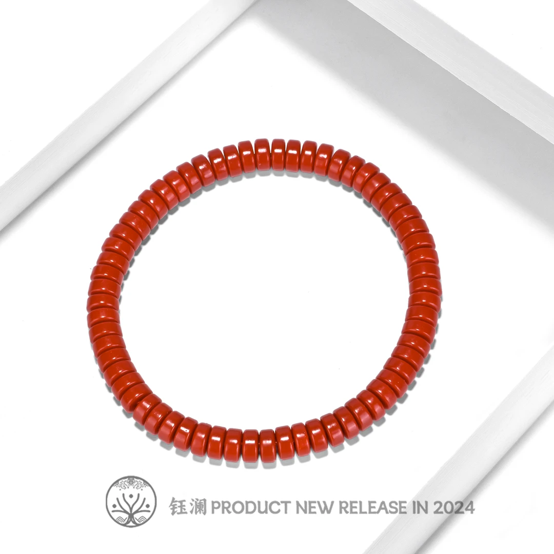 钰澜文玩雪巴琉璃碎片6mm左右红色平替（不归圆）