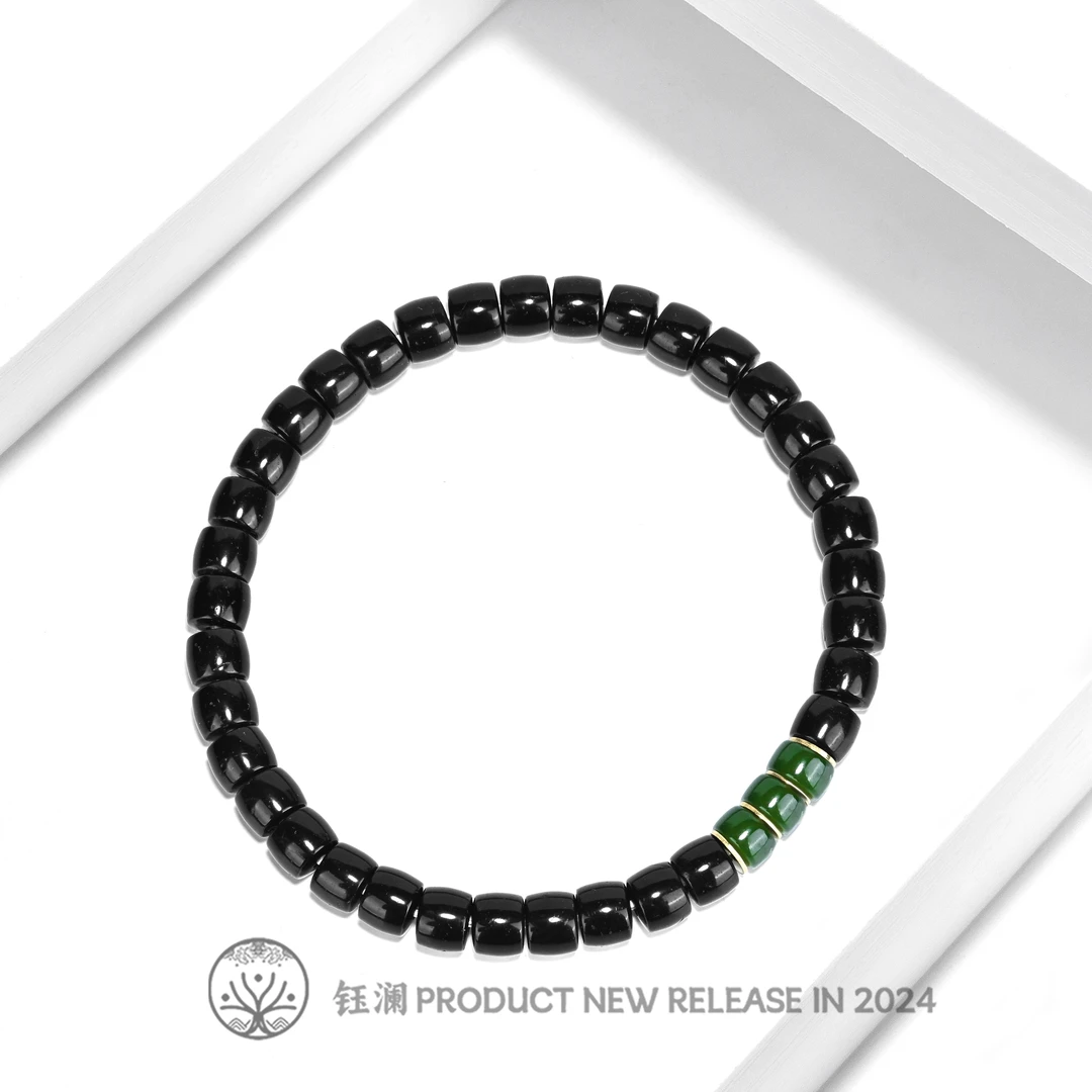 钰澜文玩椰蒂直切6mm左右-隔珠三连搭-满配款精工百搭男女同款