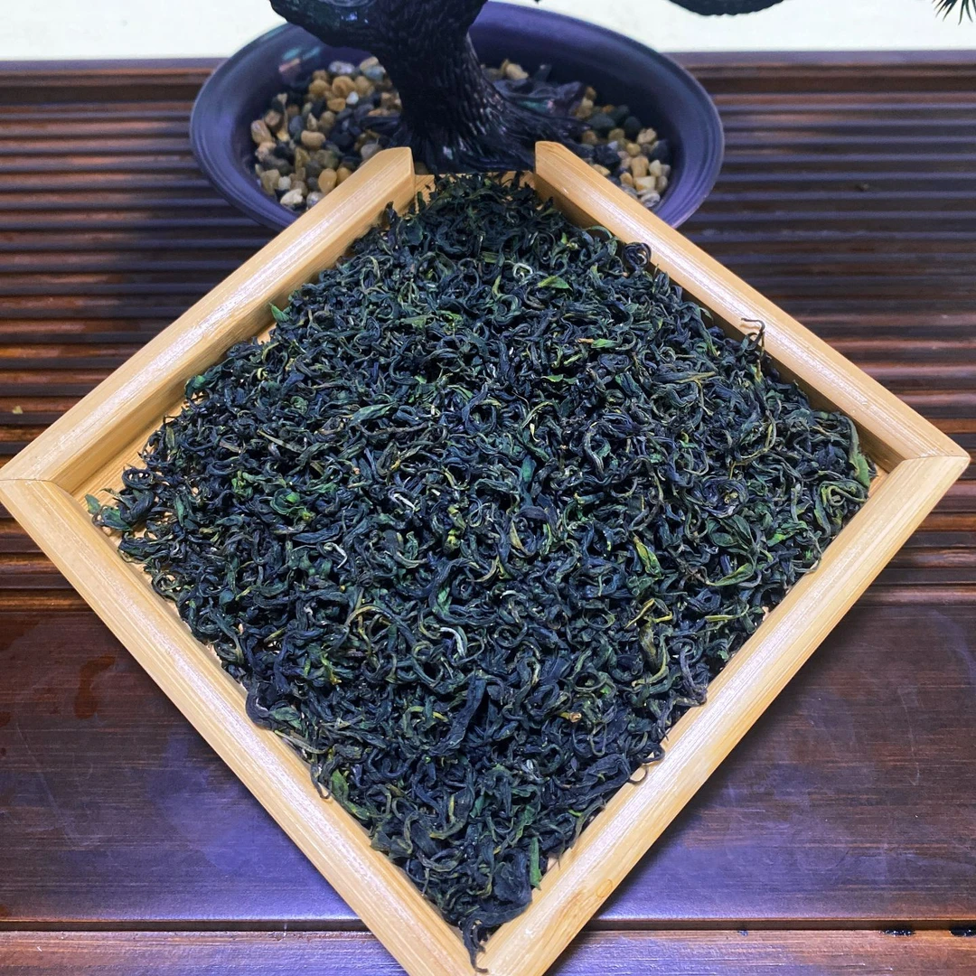 湖北绿茶2023年新茶高山炒青一级老茶客必备耐泡味重醇厚