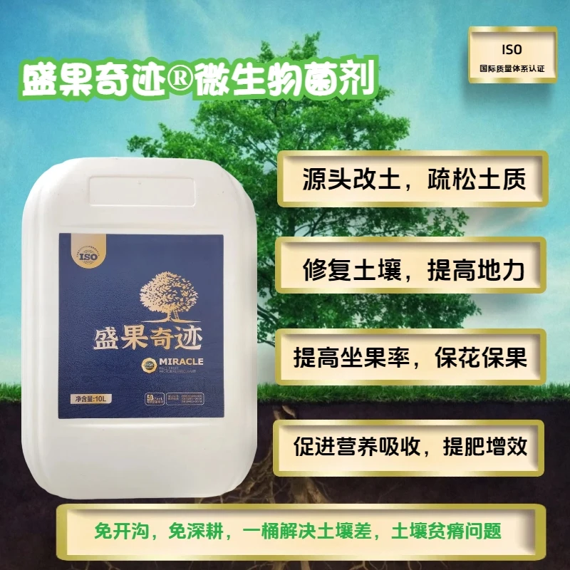 盛果奇迹微生物菌剂-免开沟5亿液体菌肥源头改土提高地力促进吸收