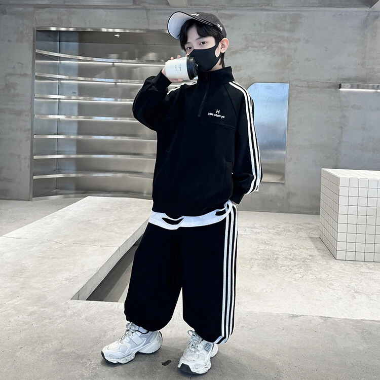 男童运动套装2025春秋新款儿童中大童秋季洋气休闲套装男孩两件套