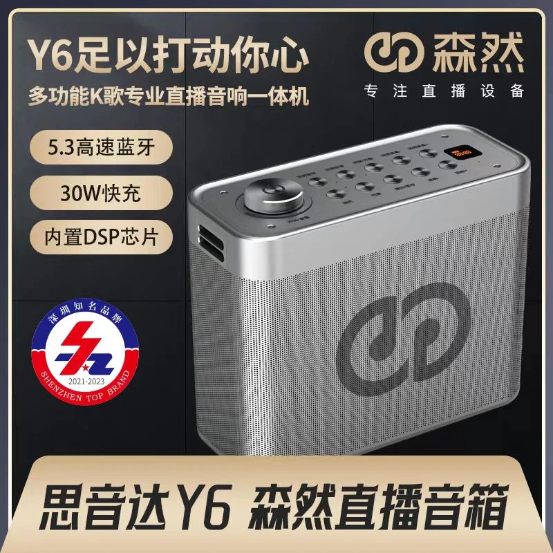 森然思音达Y6 多功能K歌 专业直播音响一体机