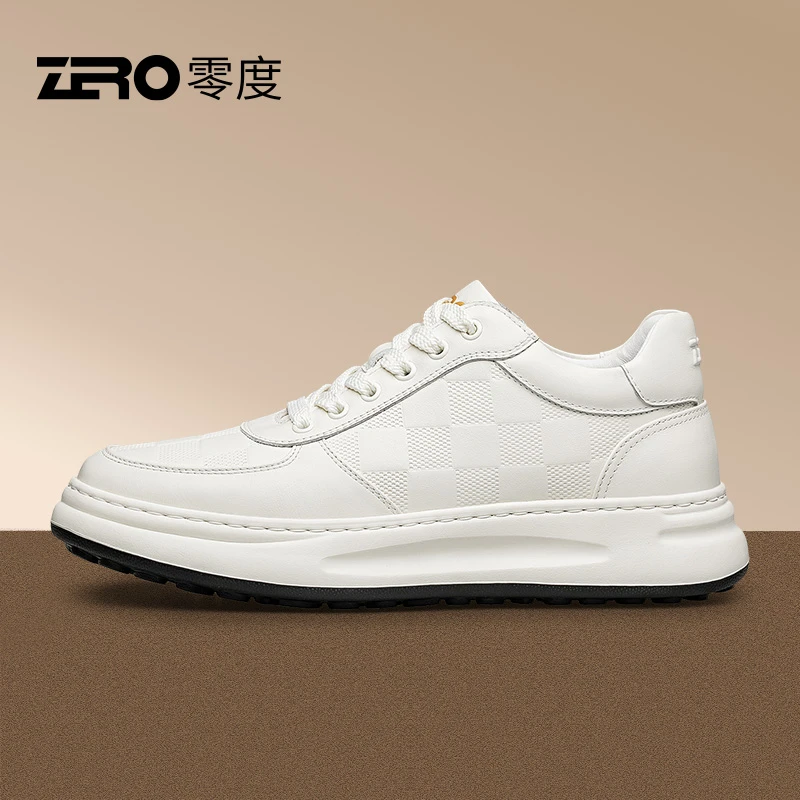 【明星同款】零度男士休闲鞋厚底增高时尚百搭潮鞋小白鞋33536