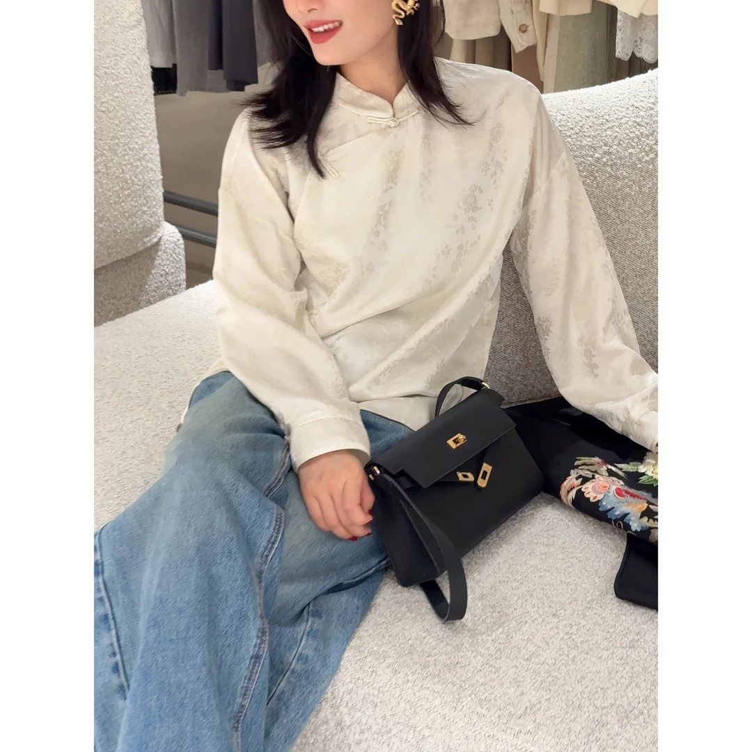 【吉娜王】「月落」新中式国潮高档长袖衬衣