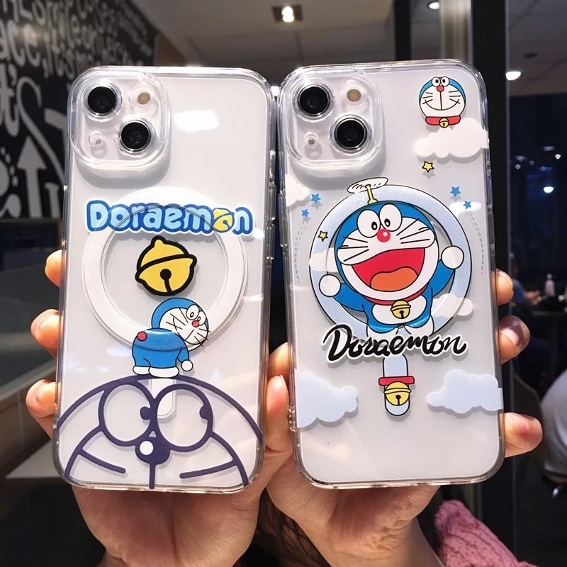 哆啦A梦iPhone15 15Pro手机壳苹果15Promax情侣14 13磁吸硅胶软壳
