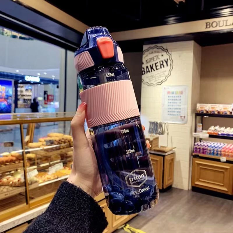 艾可思猎鹰太空杯大容量水杯吸管杯学生简约成人户外水壶tritan