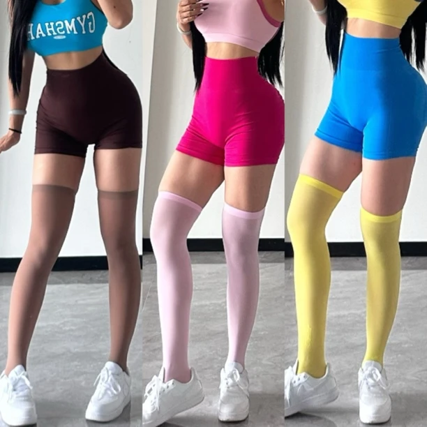 小婷子专属-糖果色多巴胺夏季薄款小腿袜拍照可拉高