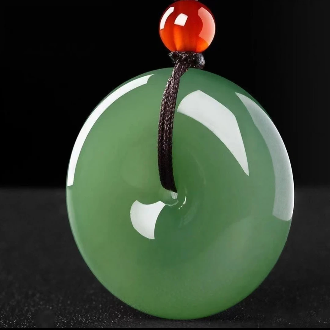 新疆东陵玉时尚简约情侣手工百搭女款平安扣【多样性发货拍一发一】