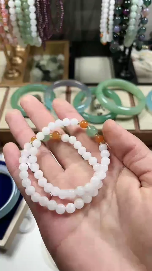 【闪购商品】石英质玉手链未镶嵌手链