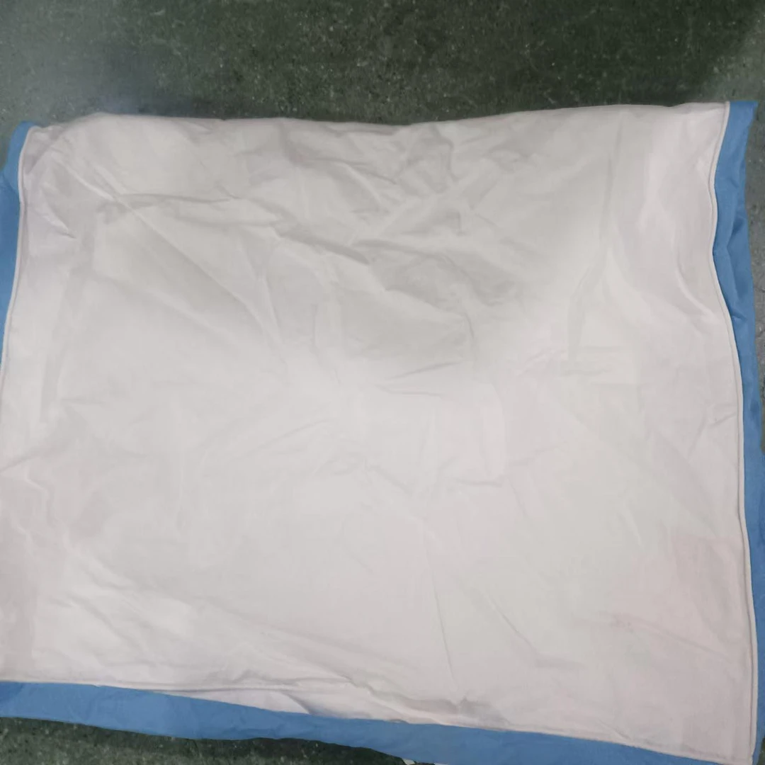 白色蓝边灰边大开口无拉链枕套48*74起发10个