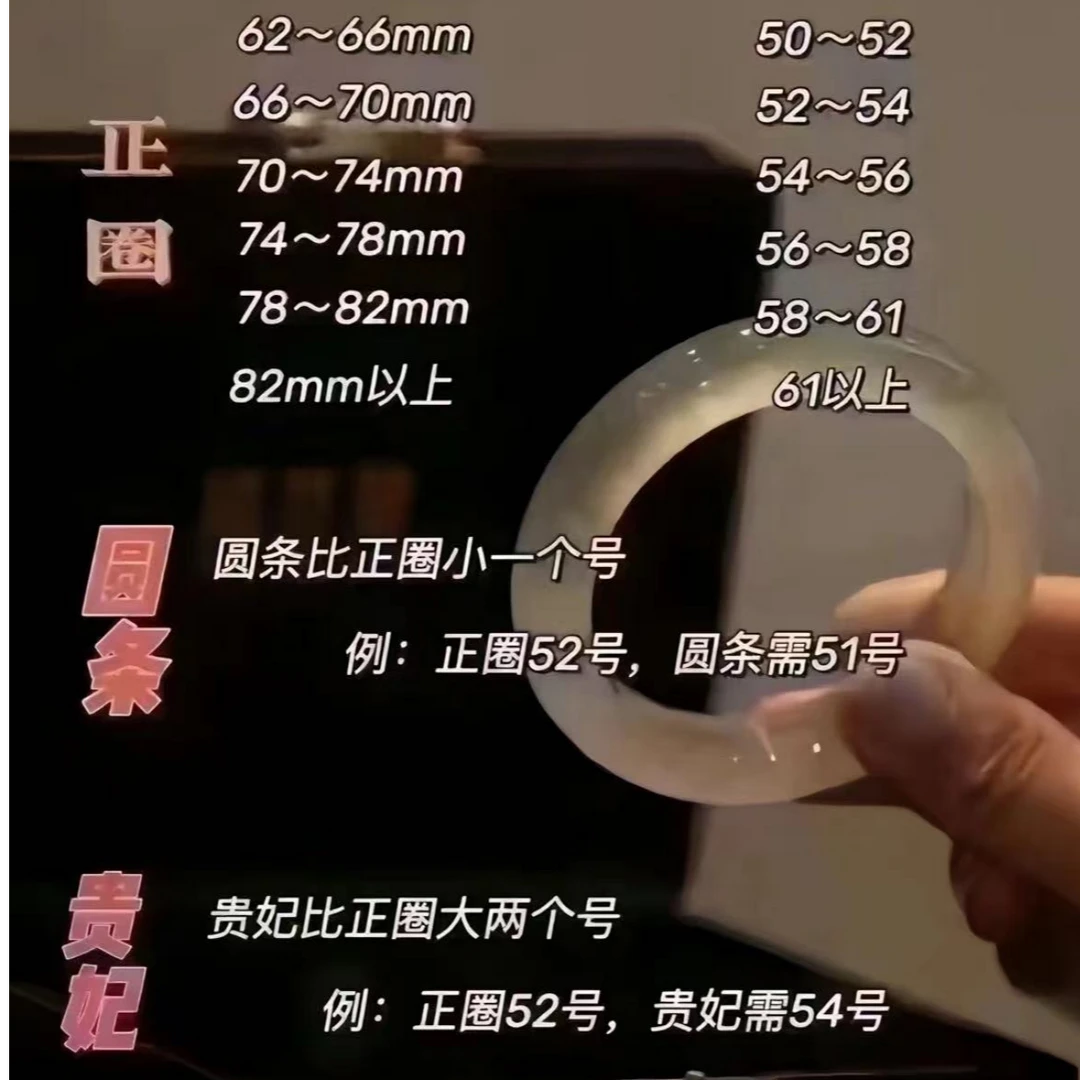手镯尺码表（勿拍）
