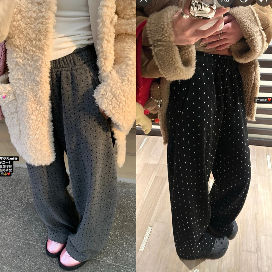 HEYGIRL黑哥 宅女香蕉裤 韩系慵懒休闲阔腿裤女冬季百搭通勤长裤