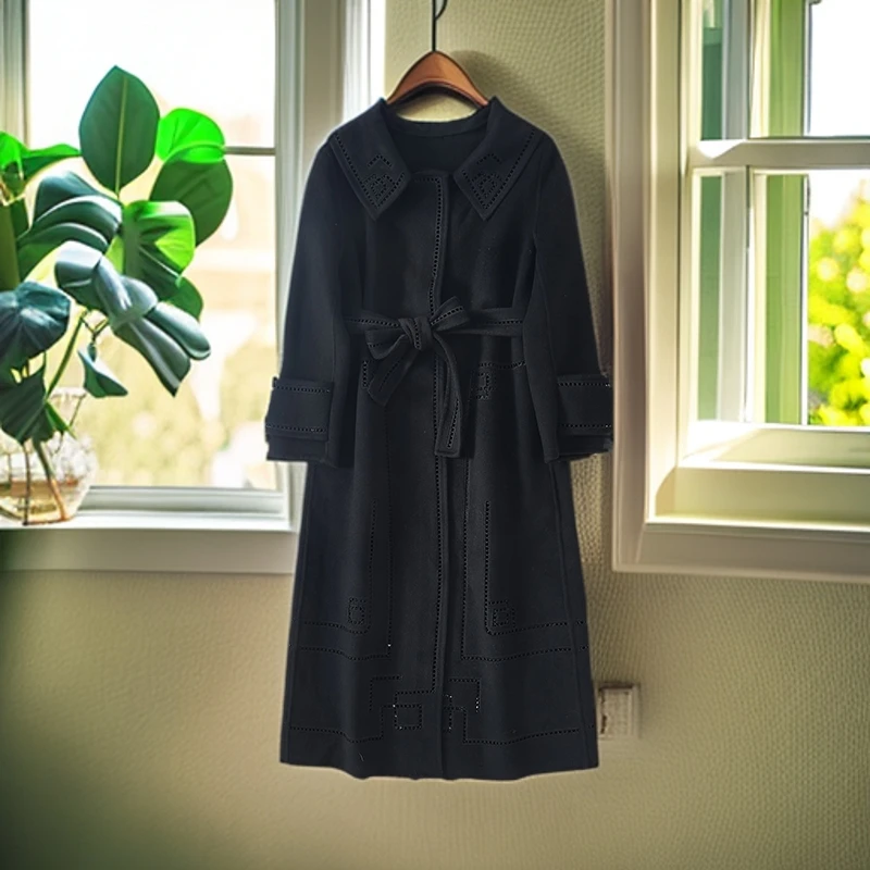 【改价链接】（歌LS）燕子 系腰带休闲长大衣