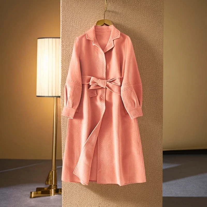 【改价链接】（GLS）奥莱盈盈 系腰带休闲长大衣