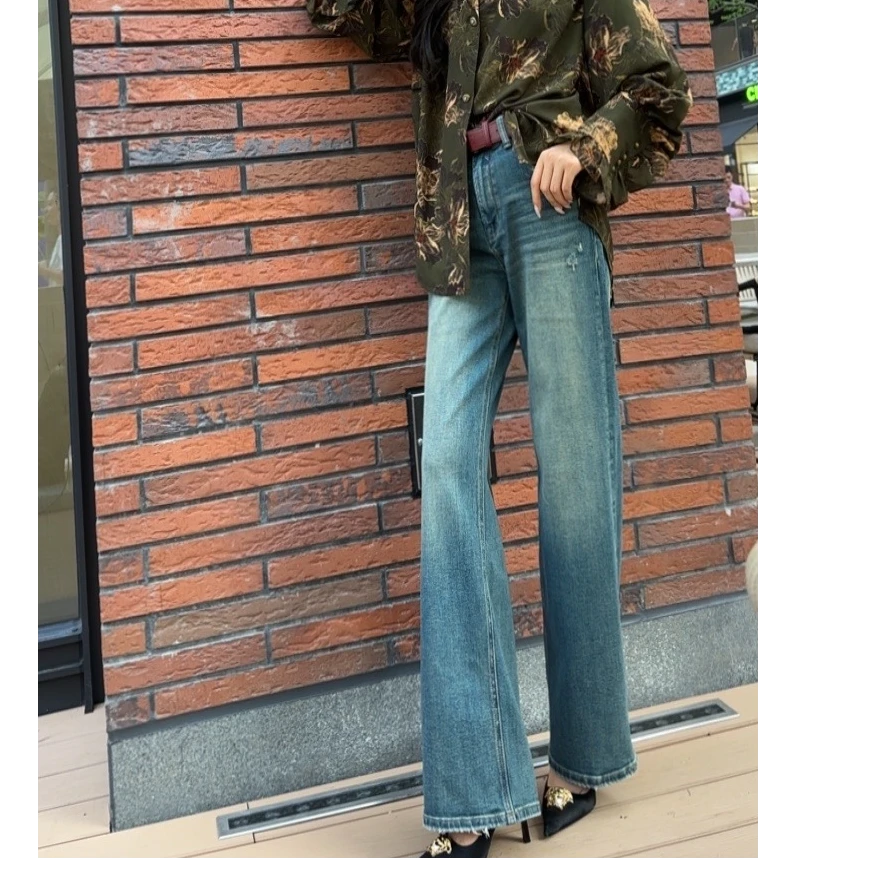 EF/意爱芙秋季新品直筒牛仔裤