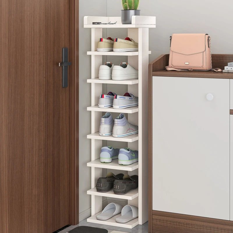 多层简易鞋架子家用门口楼道落地窄款鞋柜出租房省空间结实置物架