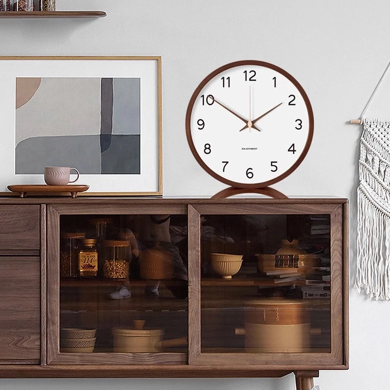 桌面钟表摆放式座钟2023新款时钟摆台式客厅立式台钟家用坐钟摆件