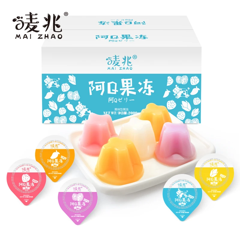 唛兆阿Q果冻多口味混装2000g/箱休闲零食果香果味型