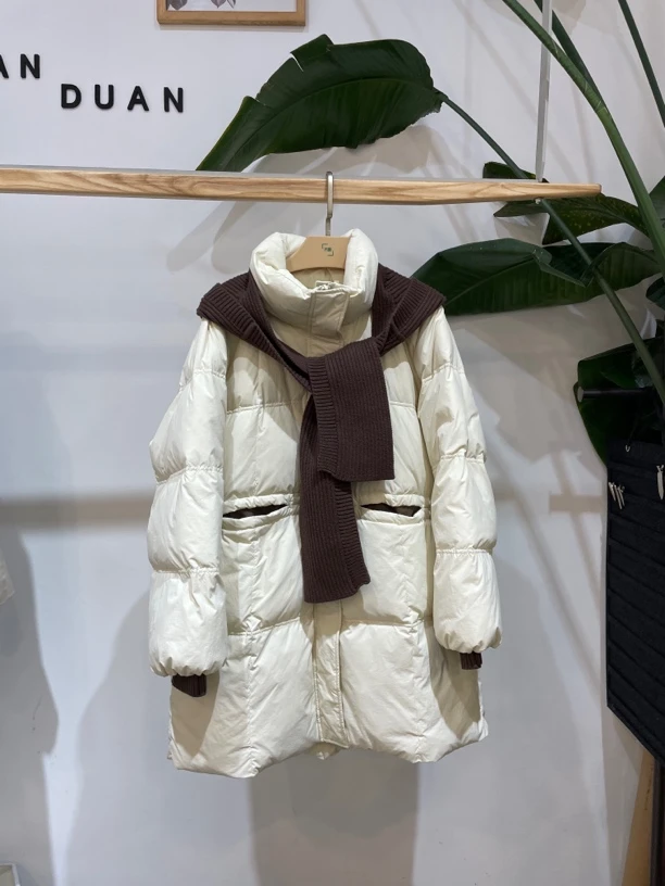 PD2024冬款时尚潮流宽松中长款羽绒服P4A343275Y02-1899P