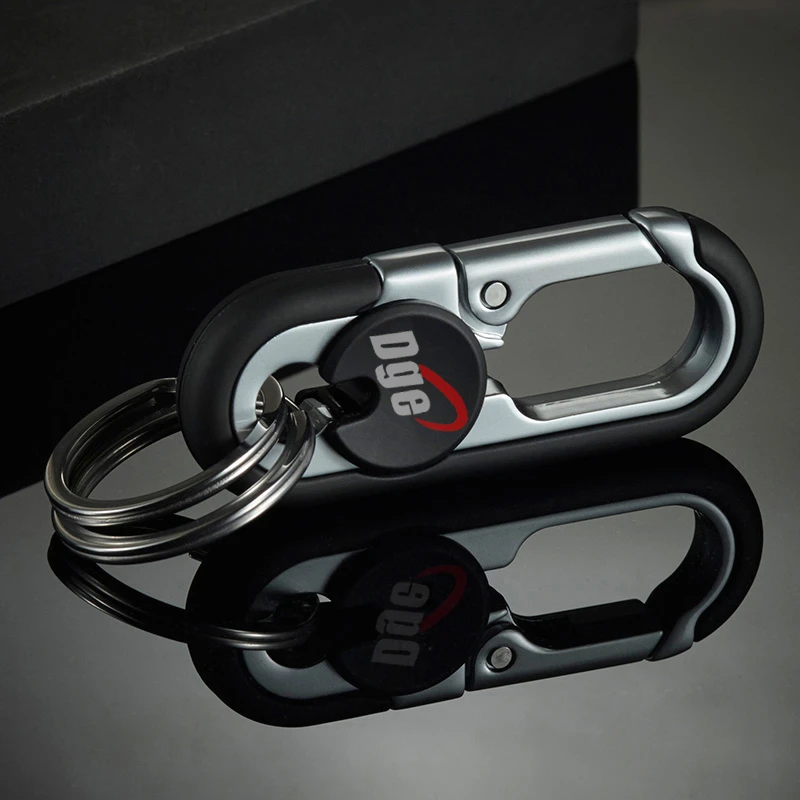 男士商务汽车钥匙扣纯色锌合金腰挂锁匙扣双环摩托车电动车钥匙链