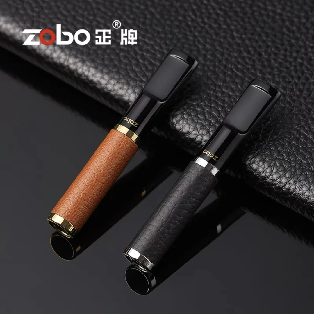 Zobo/正牌黑皮纹过滤嘴（粗中细）三用焦油过滤器微孔过滤循环烟具