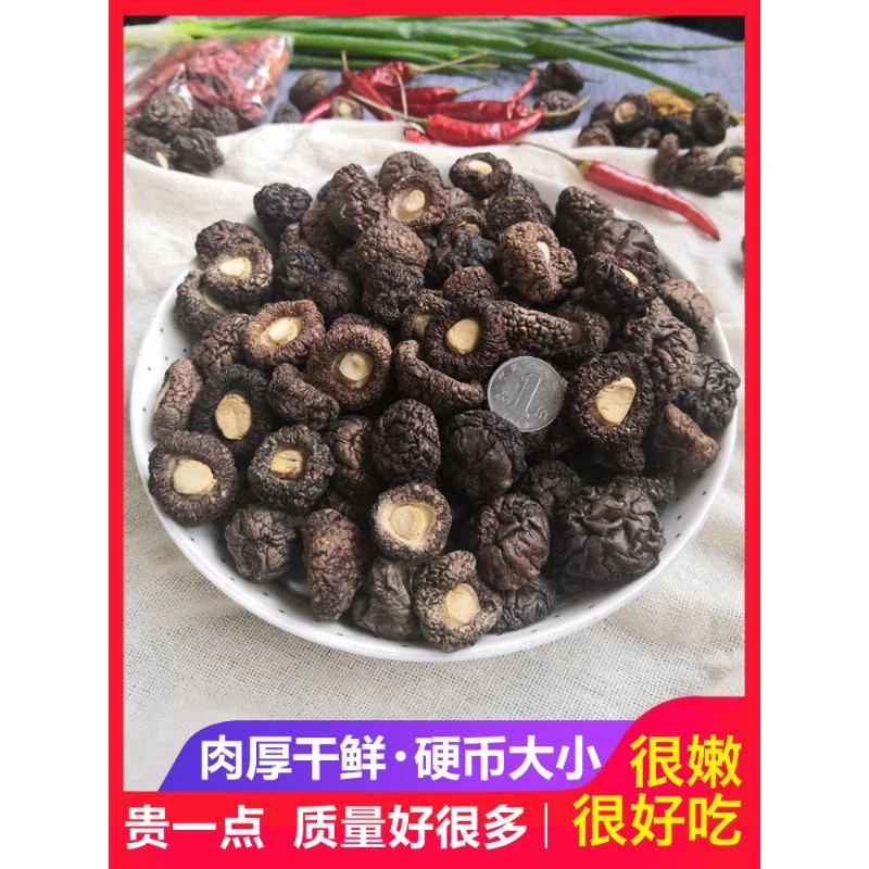 古田农家香菇干货土特产商用新蘑菇冬菇金钱菇剪脚肉质厚小香菇
