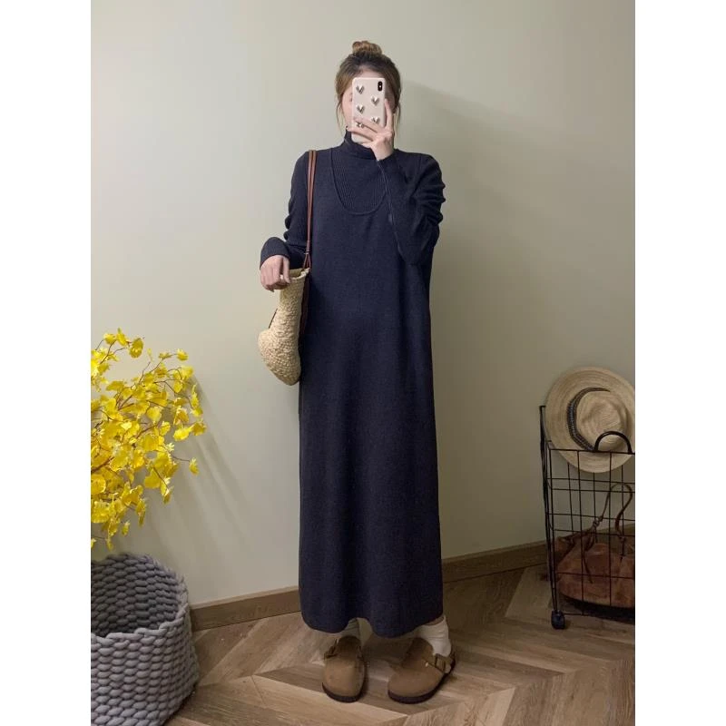 N511秋冬新款气质优雅温柔显瘦氛围连衣裙