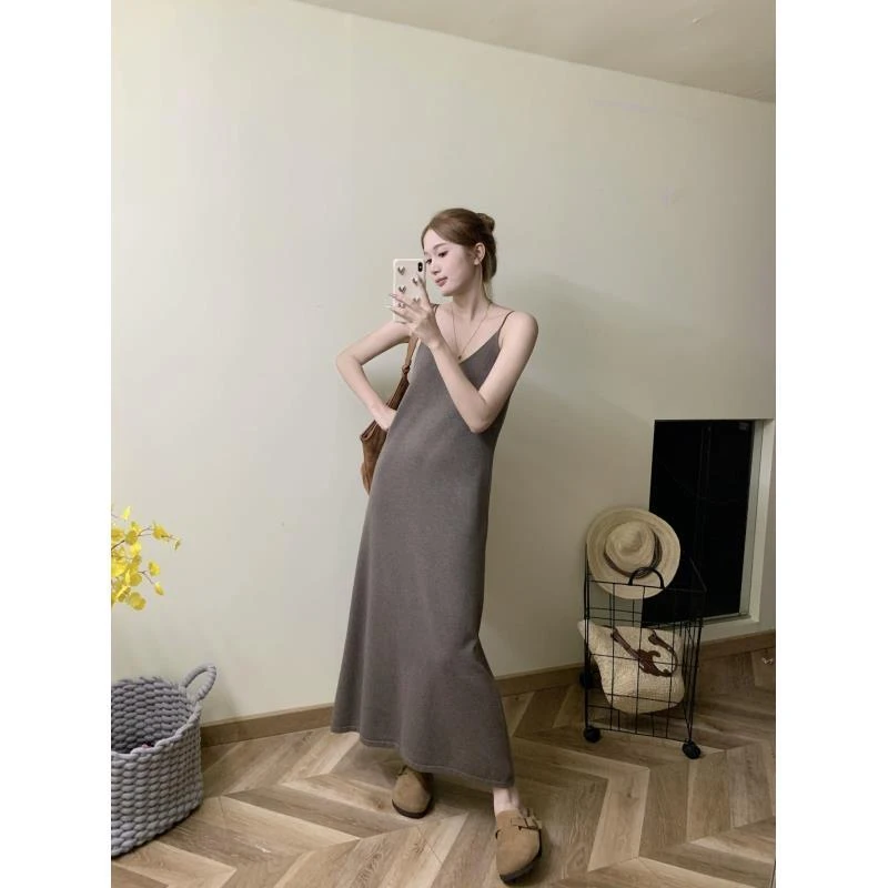 L1102秋冬新款气质优雅温柔显瘦氛围连衣裙