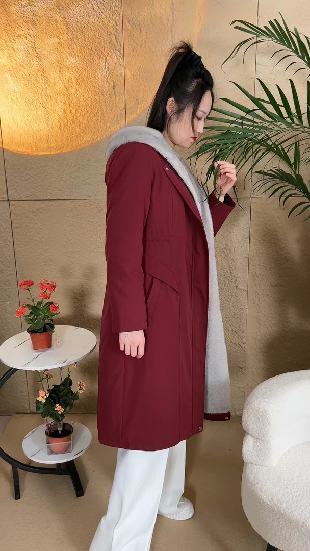 【买一送外衣】毛袖2024两面可穿新款尼克服连帽优雅简约保暖时尚