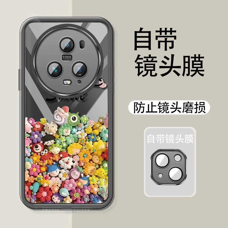 适用大眼睛smile【荣耀Magic5Pro】手机壳镜头膜新款防摔ins风镜头