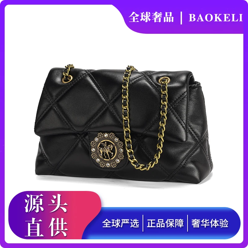 潮流简约新款时尚潮流百搭轻奢单肩斜挎包BKL26244黑色