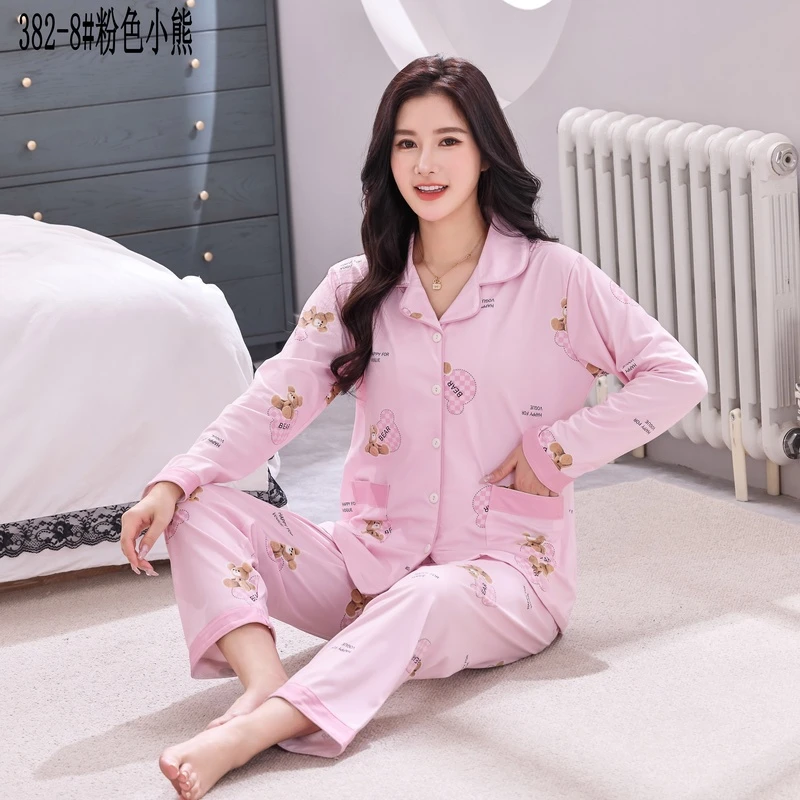 2025年春秋新款睡衣大码长袖款舒适春秋季女士