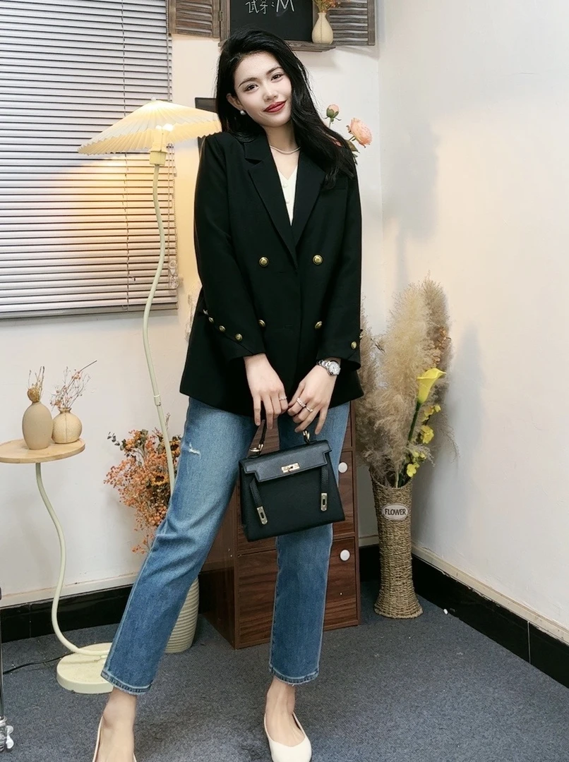 2025年春季新款西装外套女韩版休闲高级感显瘦气质百搭洋气休闲装