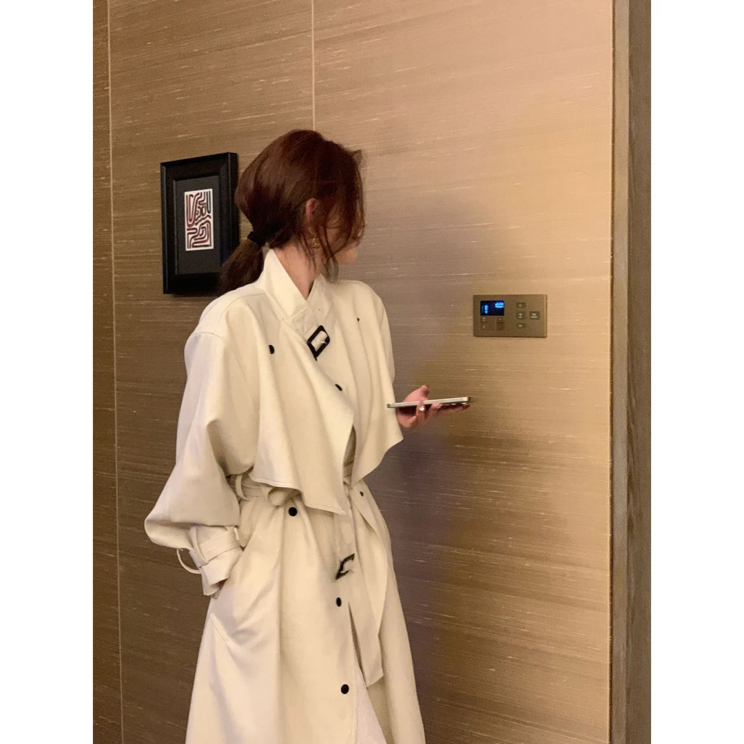 L  GUIDI GUDI【风中摇曳】气质高级定制女人味风衣外套 F9430090H